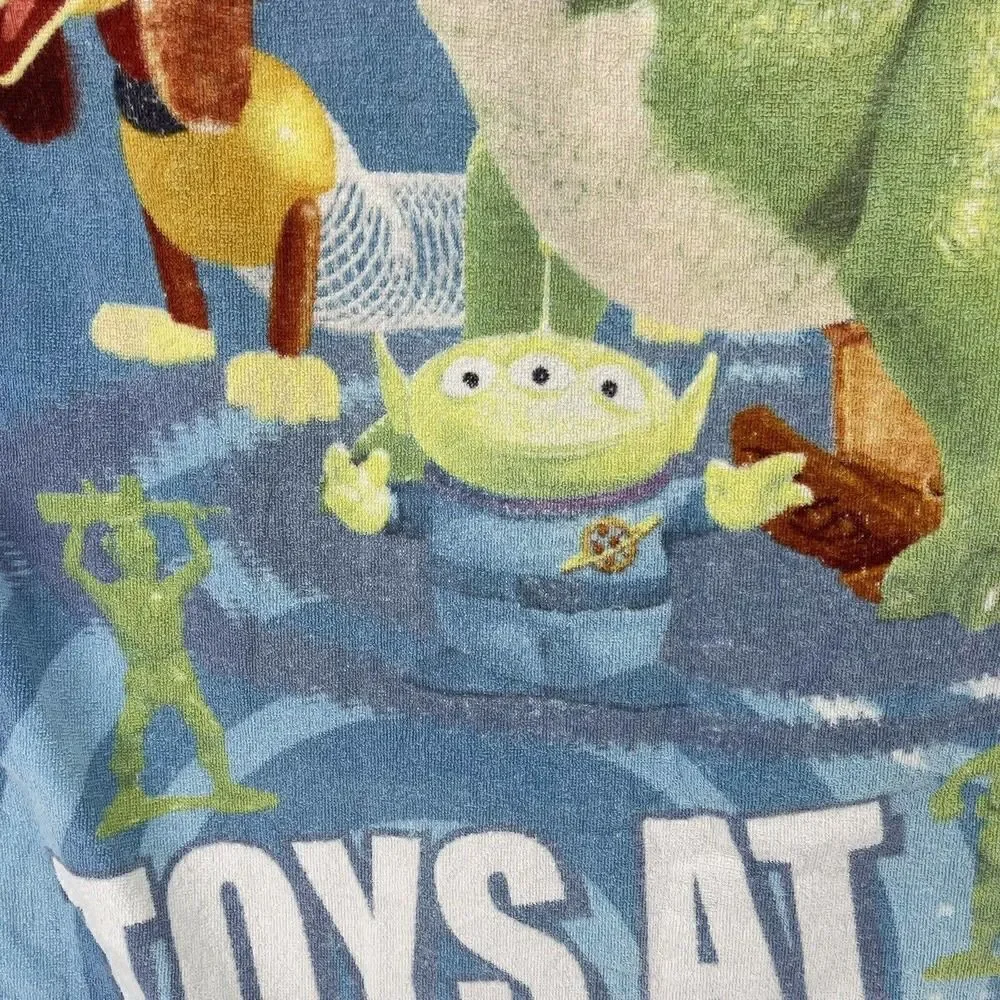 Toy Story Towel Vintage 90s Original Disney Pixar Beach Bath Terry Buzz Woody